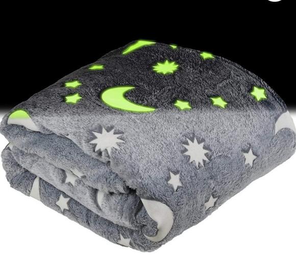 Manta Cobertor Infantil Brilha no Escuro 170 x 180cm