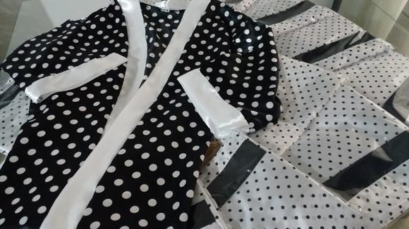 Robe Personalizado Noiva, Debutante, Formanda Estampa Bolinh