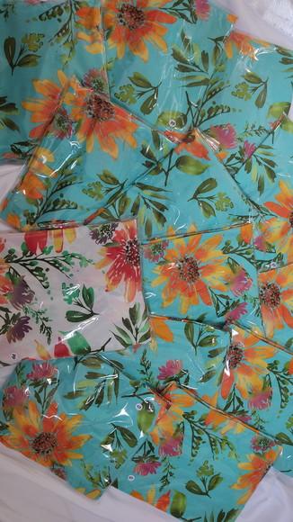 Robe Viscose Floral Mangas 3/4