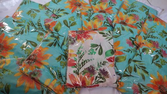 Robe Viscose Floral Mangas 3/4