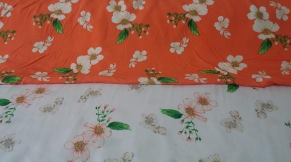 Robe Viscose Floral Mangas 3/4