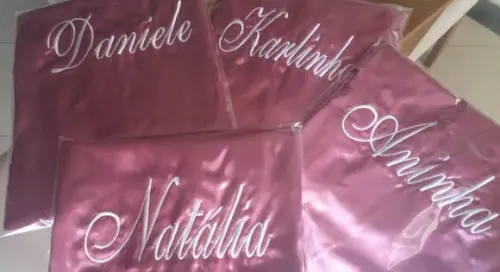 Kit 8 Peças Bordado Cetim com Lycra
