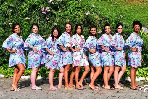 Kit com 18 robes estampados florais