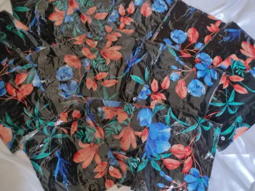 Robe Estampado Floral Fundo Preto