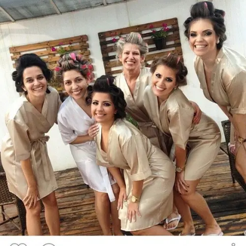 Robe Personalizados 3 Peças Noivas, Convidadas