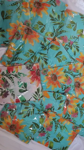 Robe Viscose Floral Mangas 3/4