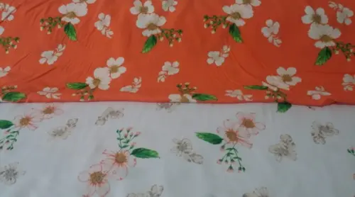 Robe Viscose Floral Mangas 3/4
