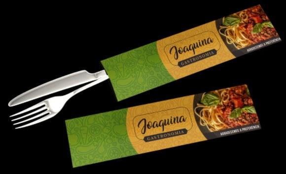 100 Envelopes para Talheres Personalizado