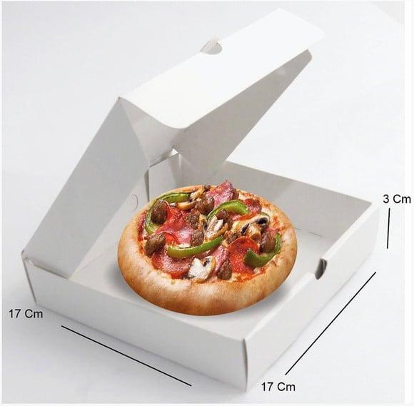 50 Unidades Caixa Mini Pizza 17x17x3cm