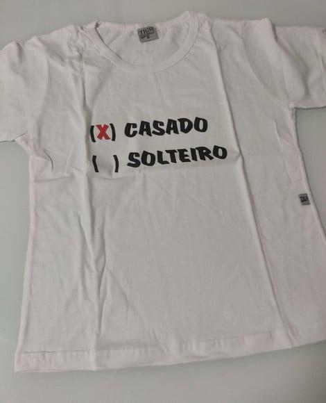 Camiseta Baby Look Casado Solteiro Noivos m