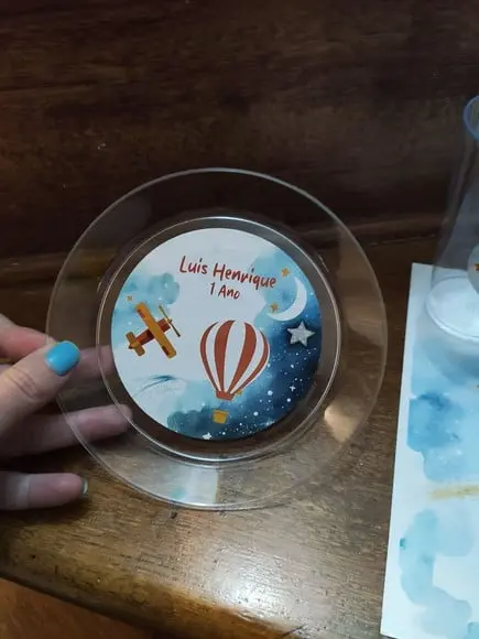 10 Unidades Prato Acrílico Bolo Personalizados