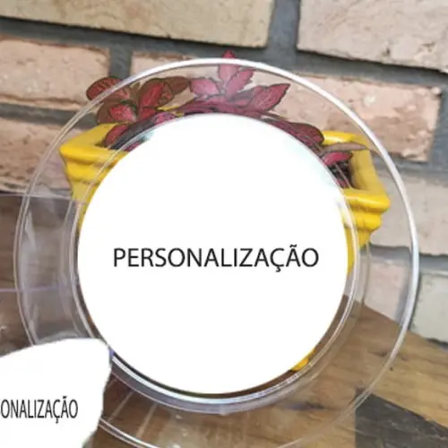 10 Unidades Prato Acrílico Bolo Personalizados