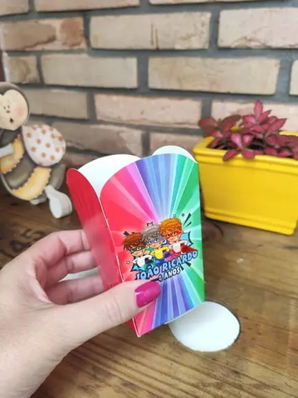 50 Caixas de Pipoca Personalizado