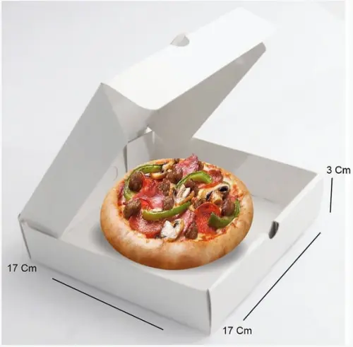 50 Unidades Caixa Mini Pizza 17x17x3cm