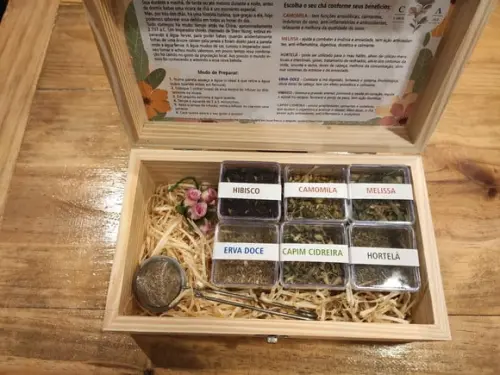 Caixa de Chá Personalizada para Presentear