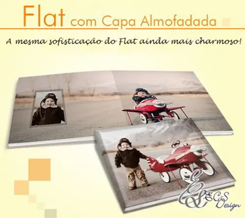 FotoLivro 180° Flat com Capa Almofadada
