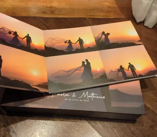 Fotolivro Álbum Premium Capa Dura Abertura Panorâmica