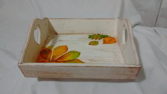 Bandeja quadrada com coração