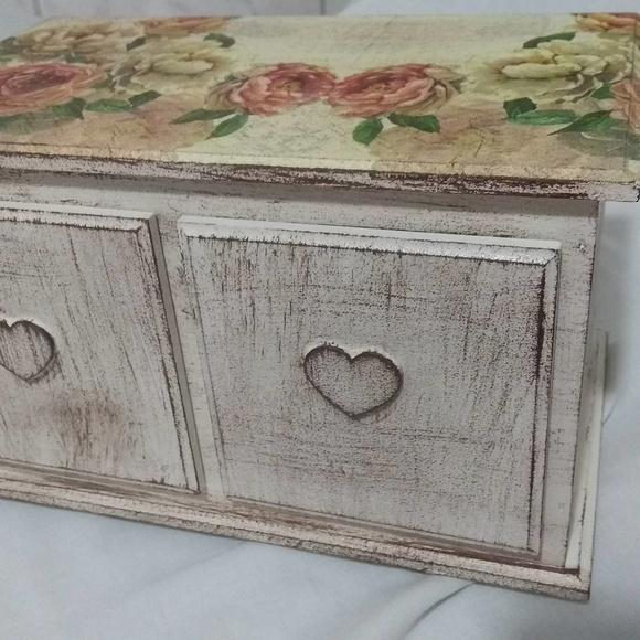 Comoda/Criado - decorada com patina 3 Gavetas