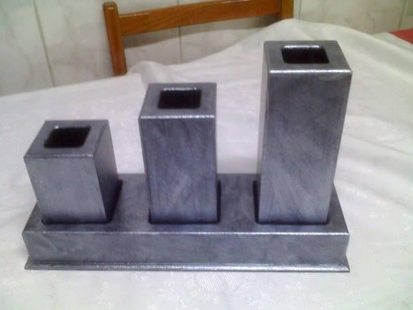 Conjunto de Vasos e Porta Treco