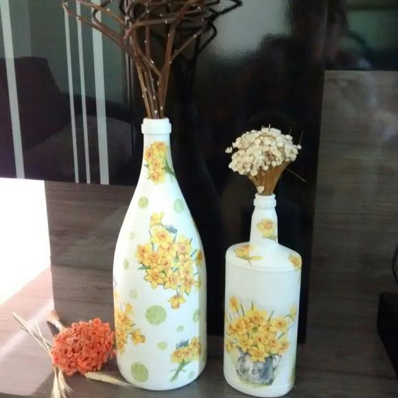 Conjuto Garrafa decorada - vendida