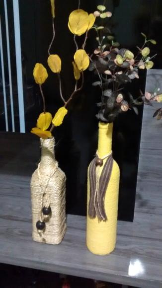 Conjuto Garrafa decorada