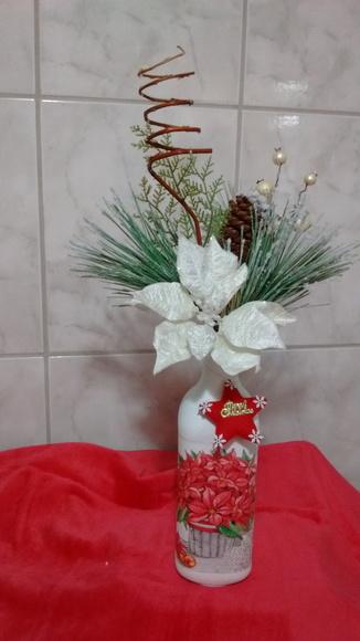 Garrafa decorada - Natal vendidos