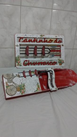 Kit Churrasqueira - Placa e Porta espeto