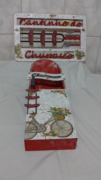 Kit Churrasqueira - Placa e Porta espeto