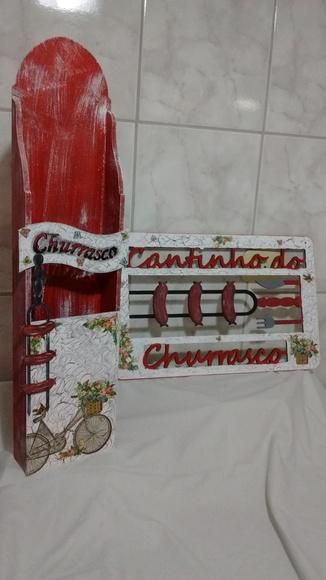 Kit Churrasqueira - Placa e Porta espeto