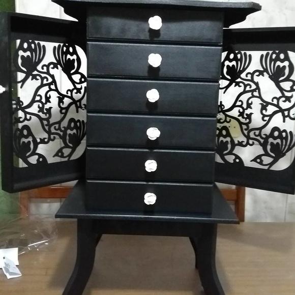 Porta jóias armário - criado - Flocado
