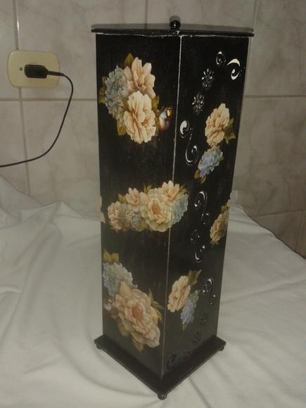 Porta Papel Higiênico Preto