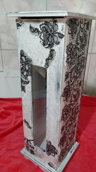 Porta Papel Higiênico Preto