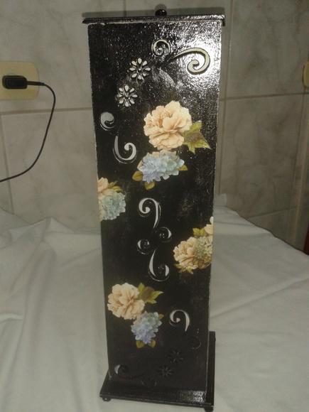 Porta Papel Higiênico Preto