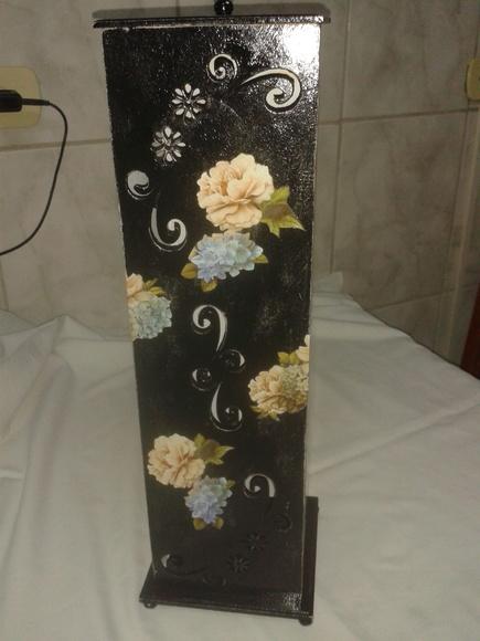 Porta Papel Higiênico Preto