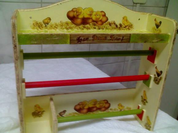 Porta Rolo de Papel Toalha e Condimentos