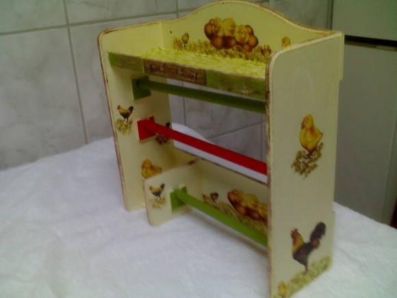 Porta Rolo de Papel Toalha e Condimentos