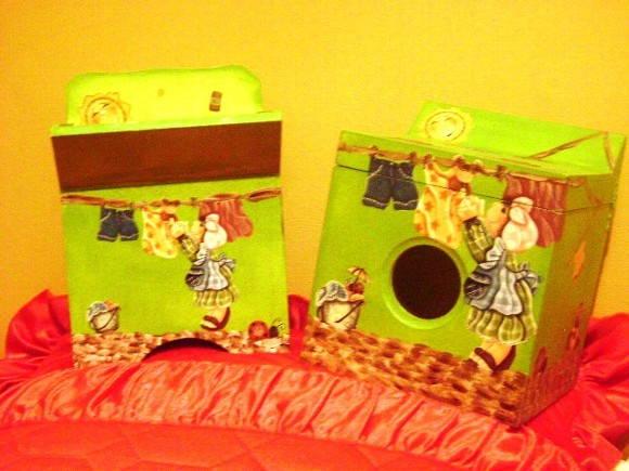 Porta sabão em  pó e Prendedores