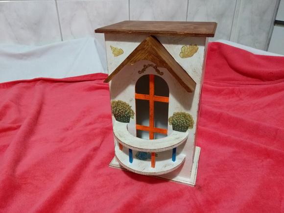 Puxa saco casinha com varanda - coruja