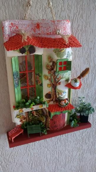 Telha com Arte em Madeira