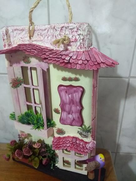 Telha com Arte em Madeira - Vendida