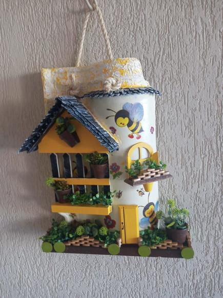 Telha com Arte em Madeira - Vendido