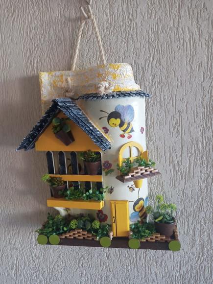 Telha com Arte em Madeira - Vendido