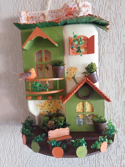 Telha com Arte em Madeira - Vendido