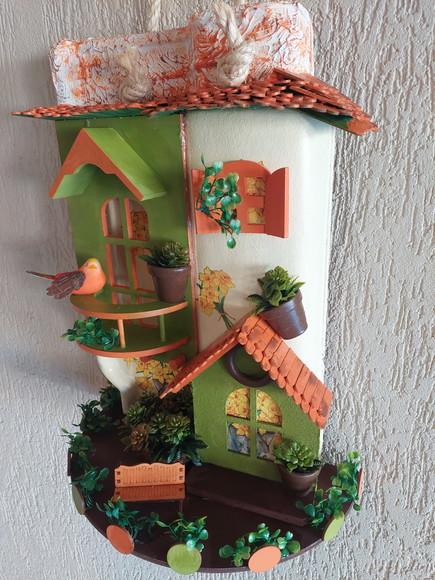 Telha com Arte em Madeira - Vendido