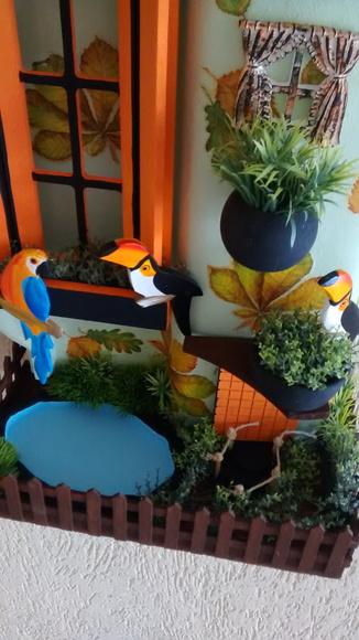 TELHA COM ARTE EM MADEIRA-vendida