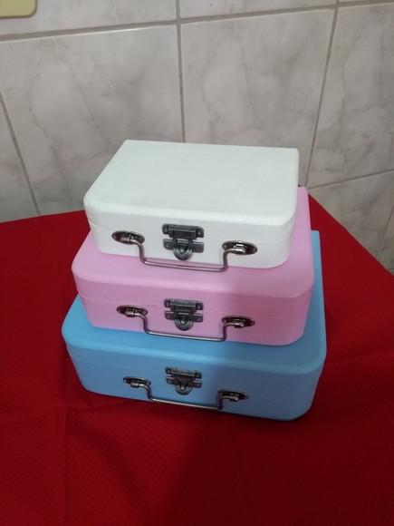 Trio de Maletas em MDF