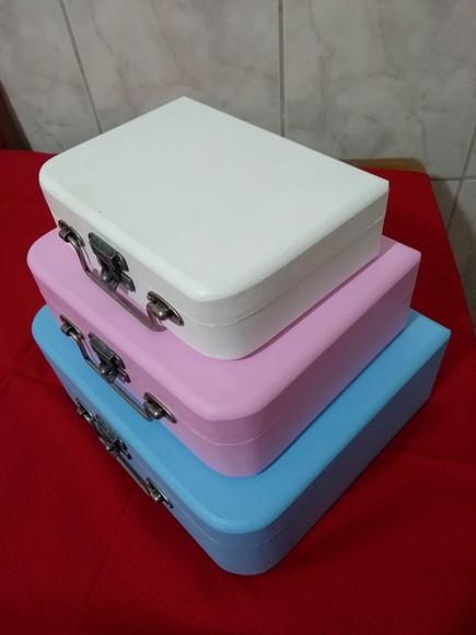 Trio de Maletas em MDF