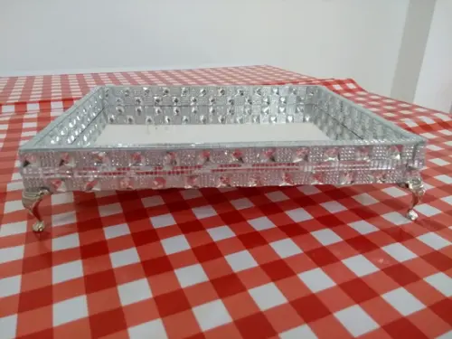 Bandeja quadrada com espelho vendido