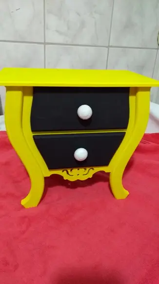 Cômoda/Criado - com patina 2 Gavetas
